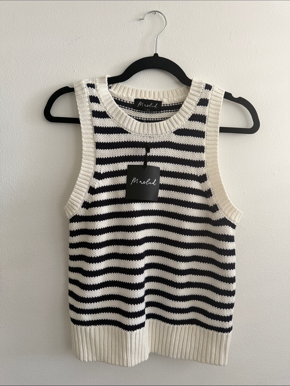 NWT Anthro Marled striped knit vest